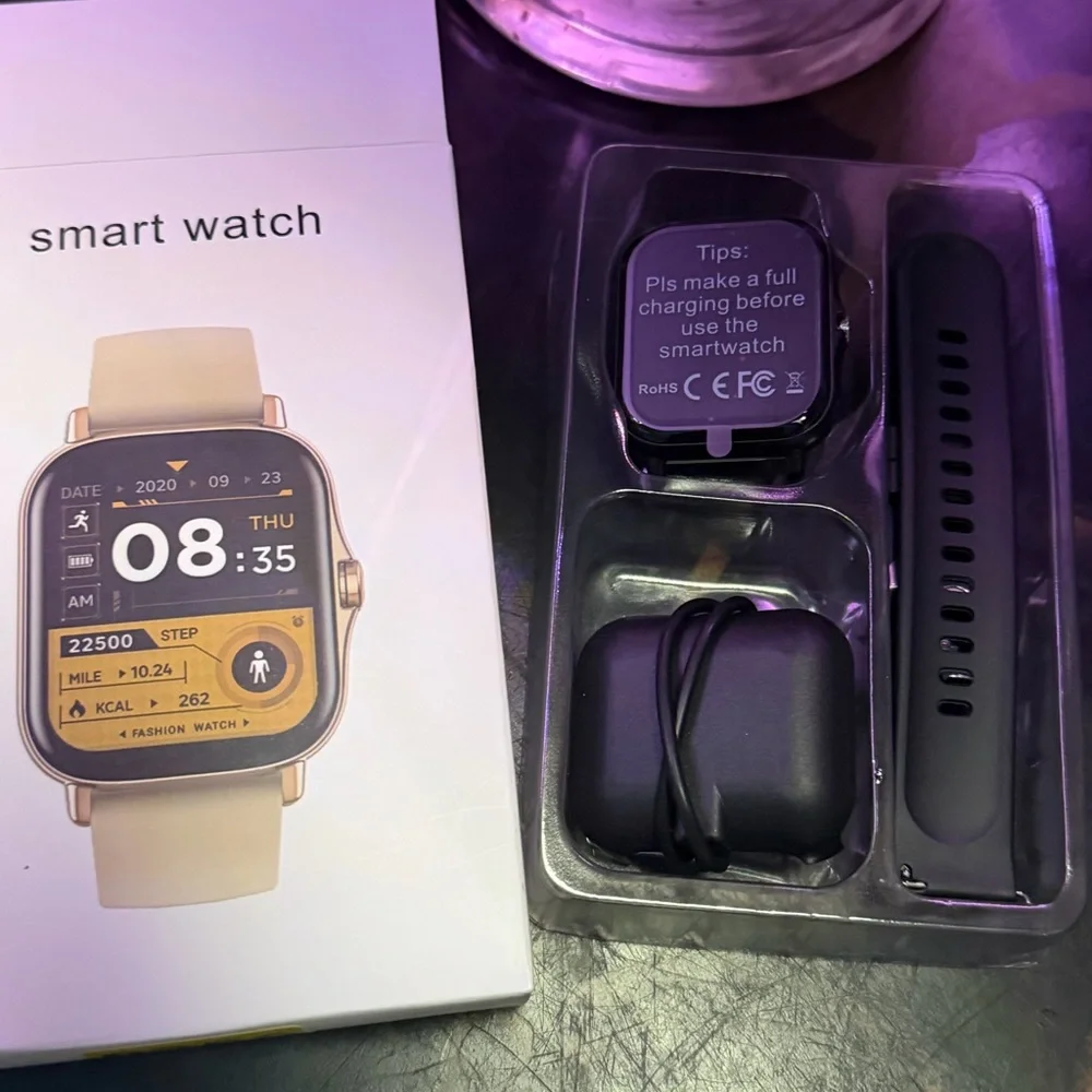 Elegant Black Strap Smartwatch